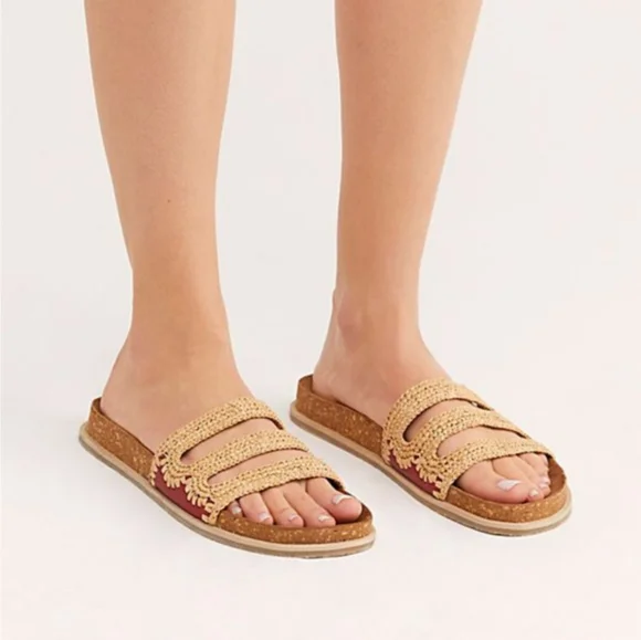 Boho Chic Free People Slide Sandals